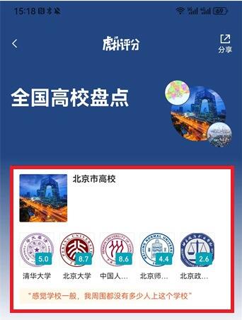 《虎扑》全国高校评分入口最新地址分享